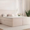 Łóżko kontynentalne z pojemnikami i topperem Solara II 120x200 cm – wspiera kręgosłup