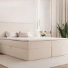 Łóżko kontynentalne z pojemnikami i topperem Solara II 120x200 cm – wspiera kręgosłup