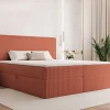 Łóżko kontynentalne z pojemnikami i topperem Solara II 120x200 cm – wspiera kręgosłup