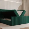 Łóżko kontynentalne z pojemnikami i topperem Velissa 160x200 cm – wspiera kręgosłup