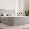Łóżko kontynentalne z pojemnikami i topperem Solara II 120x200 cm – wspiera kręgosłup