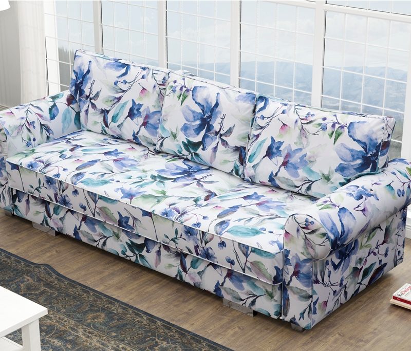 Sofa tapicerowana w kwiaty Patiss