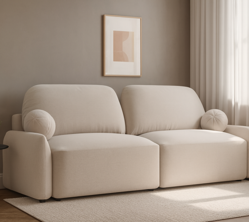 Sofa tapicerowana rozkładana Coral z funkcją spania - nowoczesna kanapa do salonu