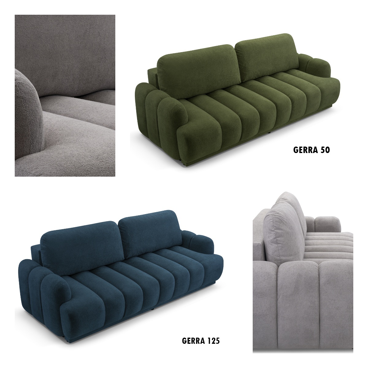 Sofa Tapicerowana Rozkładana Chocoa - Nowoczesna Kanapa 3-Osobowa z Funkcją Spania
