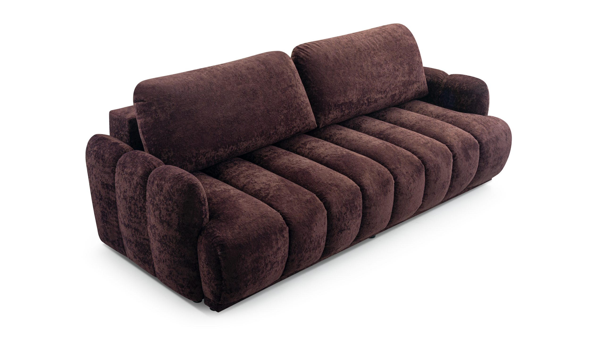 Sofa Tapicerowana Rozkładana Chocoa - Nowoczesna Kanapa 3-Osobowa z Funkcją Spania