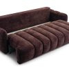 Sofa Tapicerowana Rozkładana Chocoa - Nowoczesna Kanapa 3-Osobowa z Funkcją Spania
