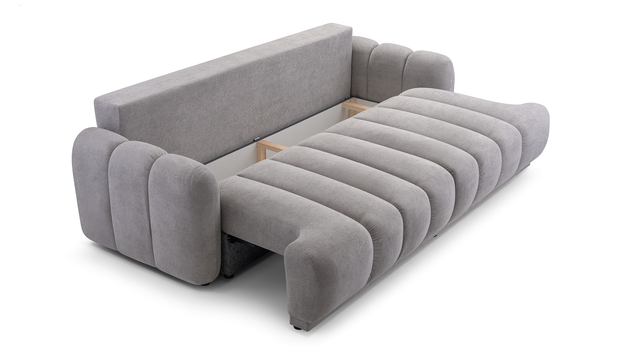 Sofa Tapicerowana Rozkładana Chocoa - Nowoczesna Kanapa 3-Osobowa z Funkcją Spania
