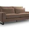 Sofa tapicerowana nierozkładana loftowa Chocito - nowoczesna kanapa trzyosobowa na metalowych nogach