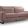 Sofa tapicerowana nierozkładana loftowa Chocito - nowoczesna kanapa trzyosobowa na metalowych nogach