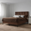 Łóżko kontynentalne z pojemnikami i topperem LORENC 2 160x200 cm – wspiera bolące plecy