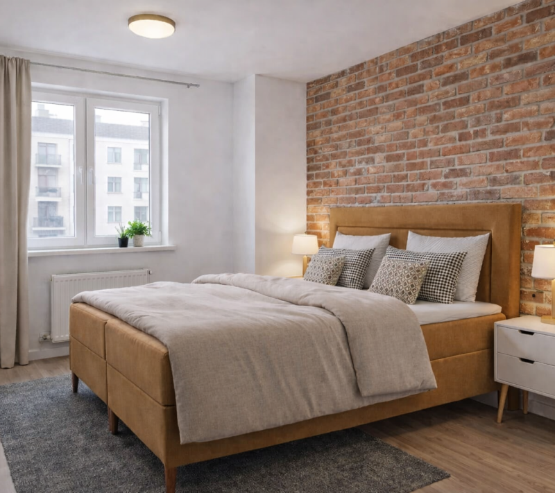 Łóżko kontynentalne z pojemnikami i topperem Azzari 160x200 cm – idealne dla bolących pleców