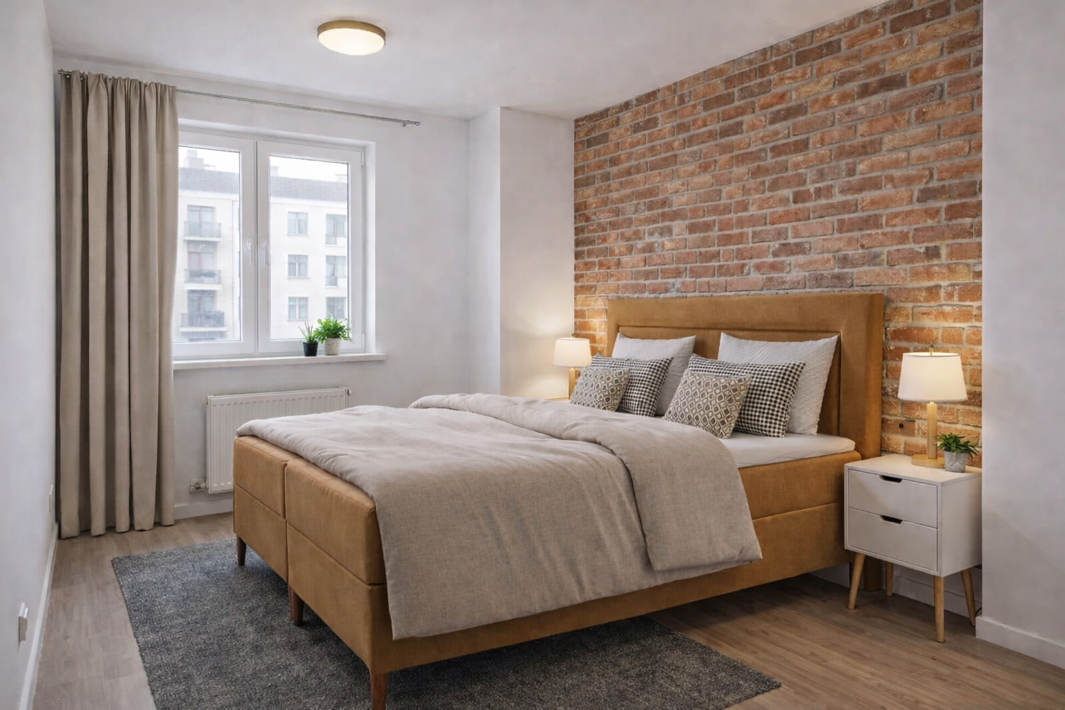 Łóżko kontynentalne z pojemnikami i topperem Azzari 160x200 cm – idealne dla bolących pleców
