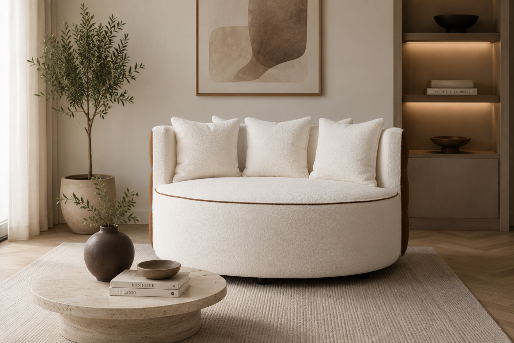 Nowoczesna okrągła sofa Vikka
