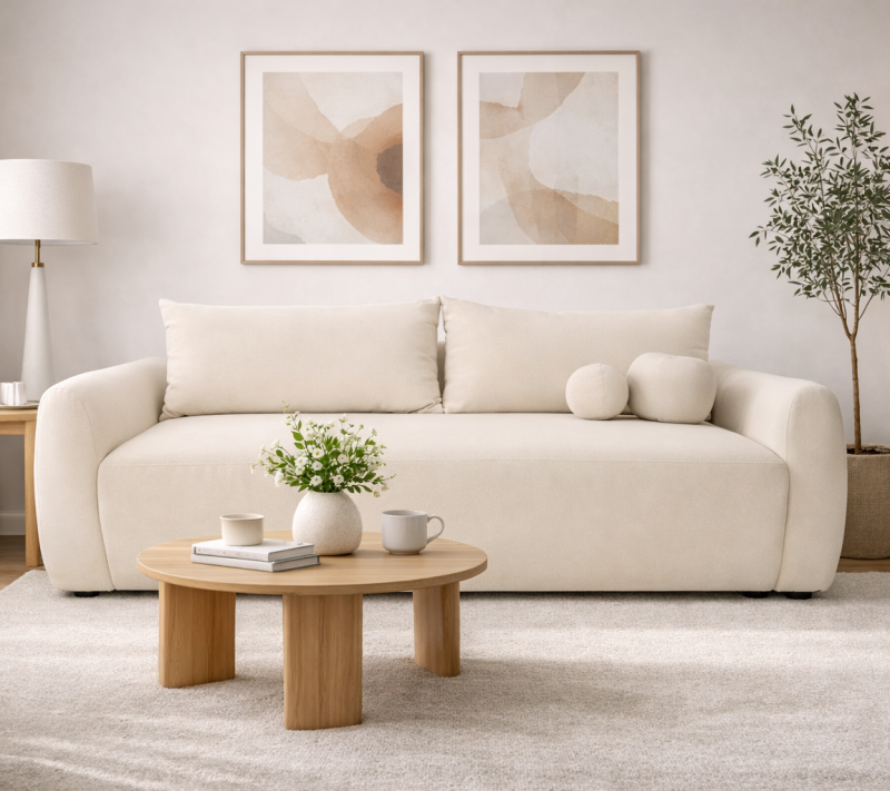 Tapicerowana sofa Lusso z funkcją spania