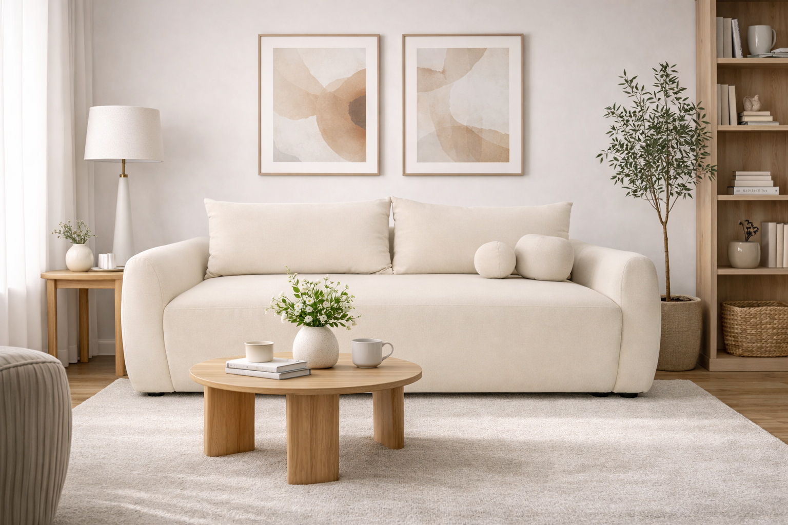 Tapicerowana sofa Lusso z funkcją spania