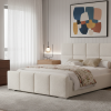 Eleganckie łóżko tapicerowane LORADO z pojemnikiem 160x200 cm – łatwe w czyszczeniu