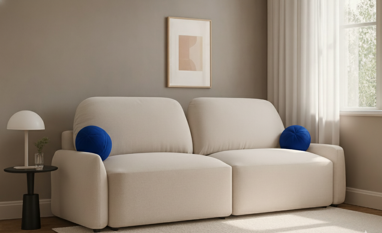 Sofa tapicerowana rozkładana Coral z funkcją spania - nowoczesna kanapa do salonu
