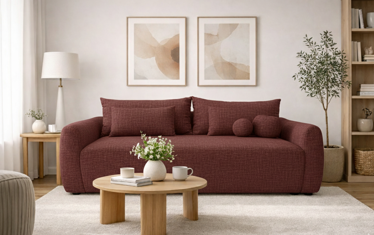 Tapicerowana sofa Lusso z funkcją spania