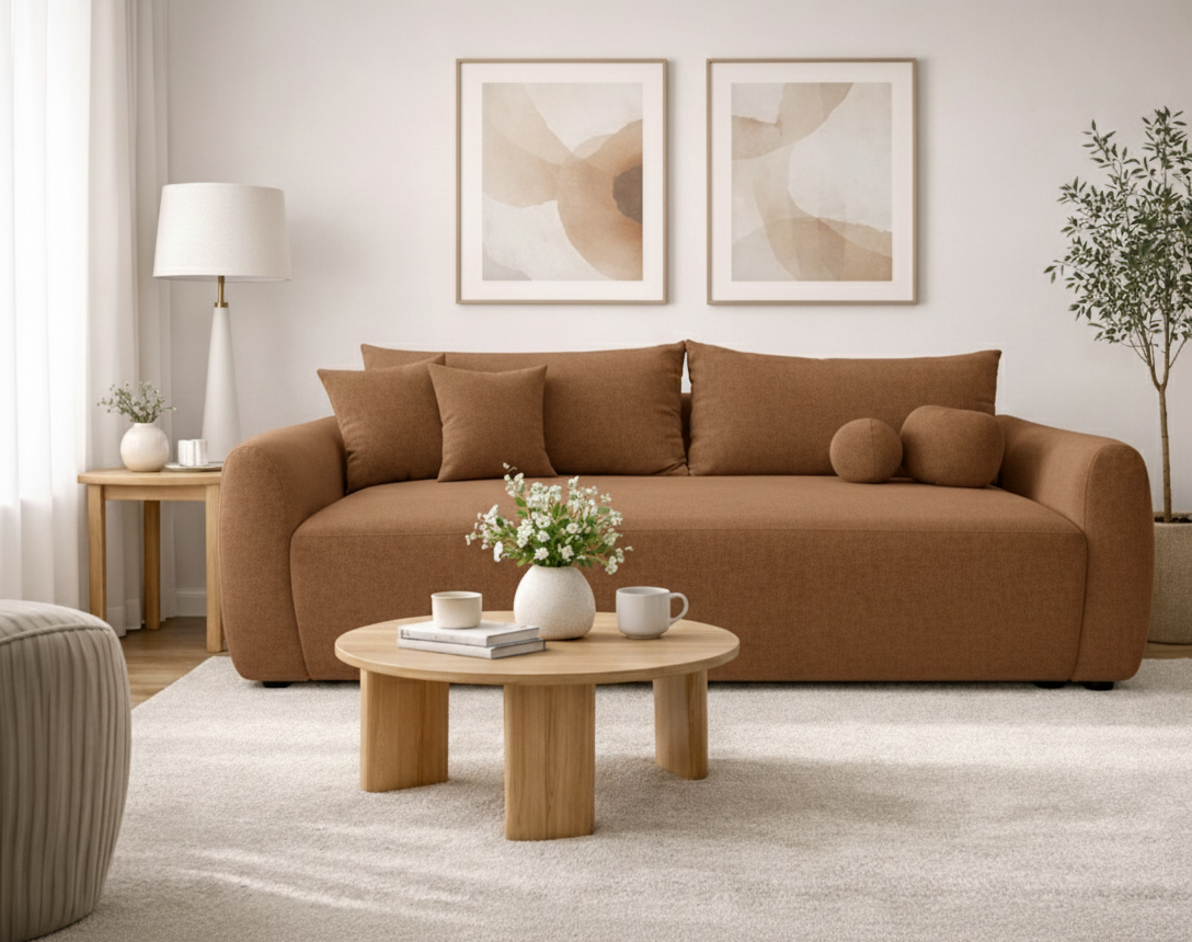 Tapicerowana sofa Lusso z funkcją spania