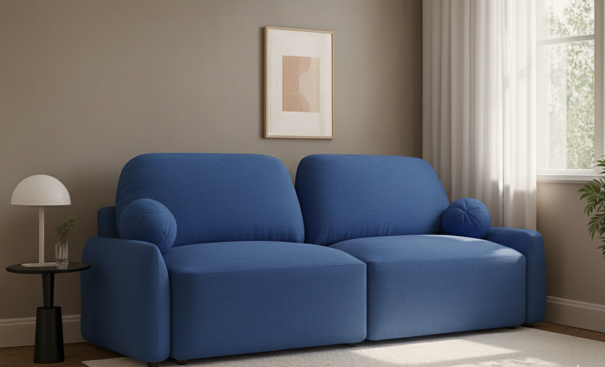 Sofa tapicerowana rozkładana Coral z funkcją spania - nowoczesna kanapa do salonu