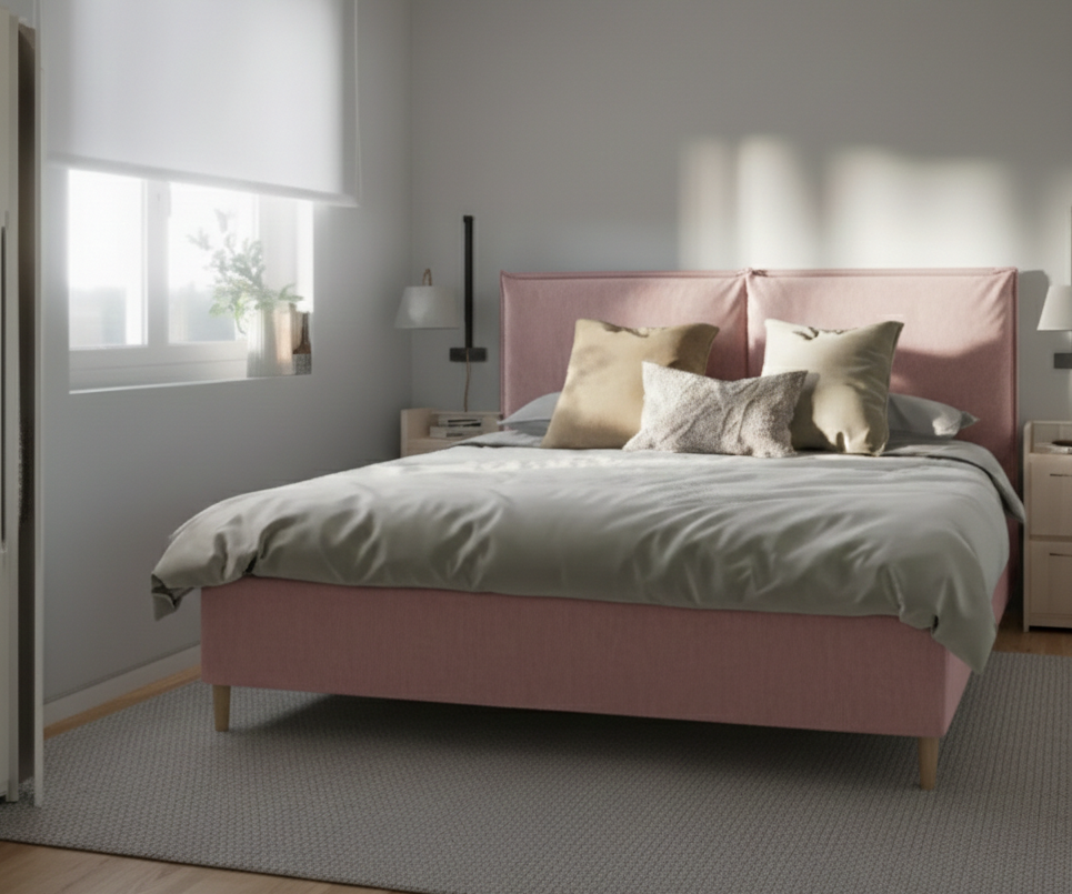 Łóżko tapicerowane INDIA SLIM z pojemnikiem 160x200 cm – łatwe w czyszczeniu