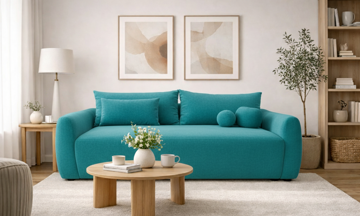 Tapicerowana sofa Lusso z funkcją spania