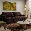 Sofa Tapicerowana Rozkładana Chocoa - Nowoczesna Kanapa 3-Osobowa z Funkcją Spania