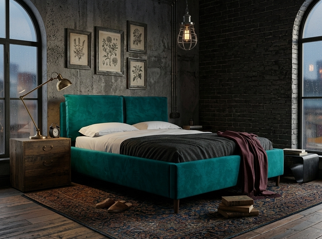 Łóżko tapicerowane INDIA SLIM z pojemnikiem 160x200 cm – łatwe w czyszczeniu