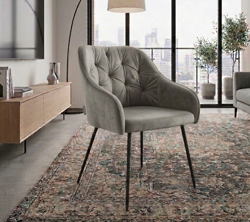 Fotel Adelton czarny – ergonomiczny komfort