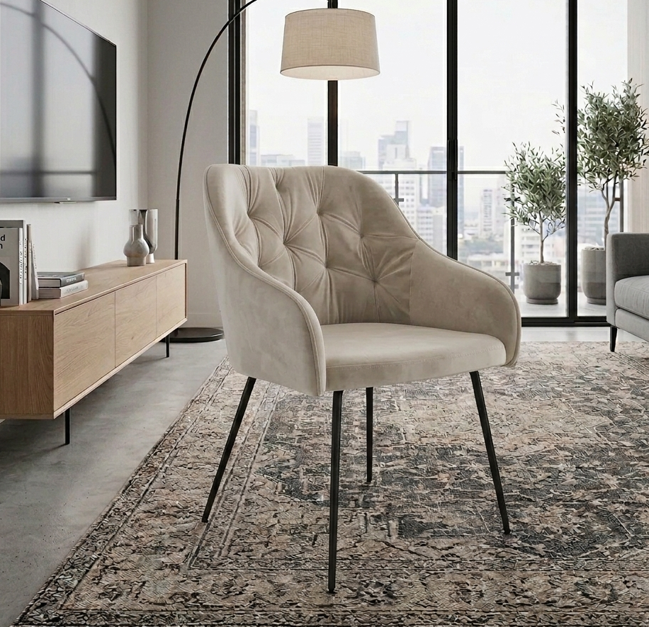 Fotel Adelton czarny – ergonomiczny komfort