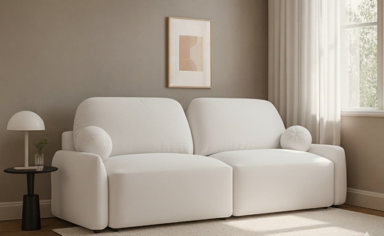 Sofa tapicerowana rozkładana Coral z funkcją spania - nowoczesna kanapa do salonu