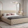 Łóżko tapicerowane INDIA SLIM z pojemnikiem 160x200 cm – łatwe w czyszczeniu