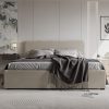 Łóżko tapicerowane LABAMA Slim 160x200 cm – z pojemnikiem, tkanina hydrofobowa