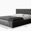 Łóżko tapicerowane Nebra Slim 160x200 cm – z tkaniną hydrofobową