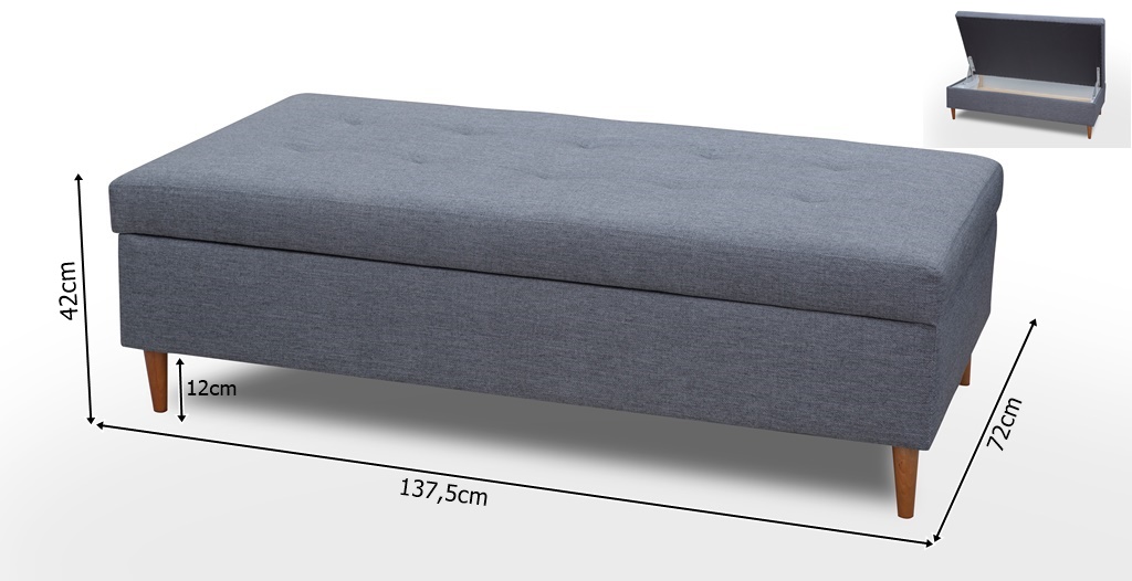 Kompaktowy narożnik tapicerowany Kaper + pufa