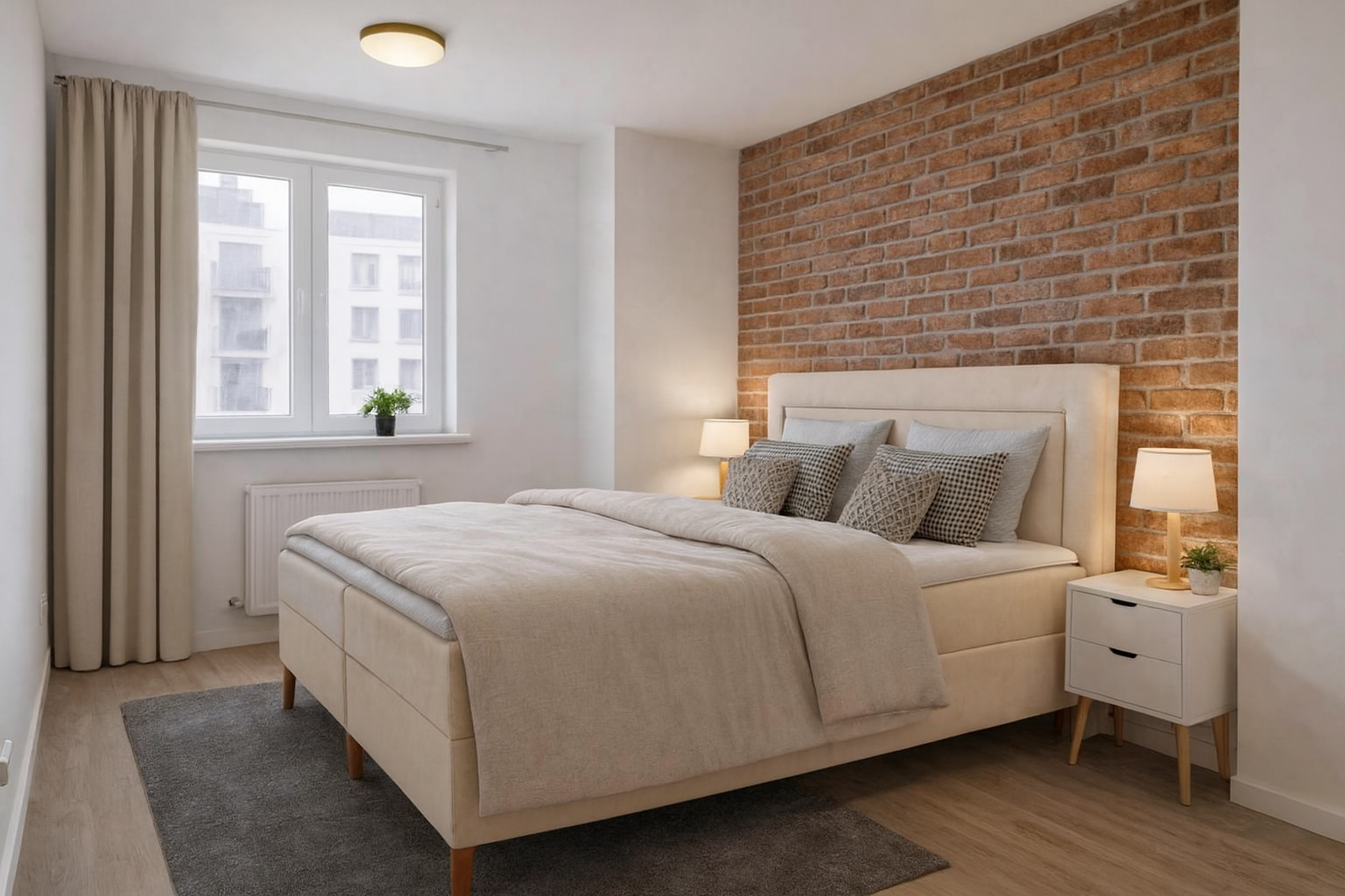 Łóżko kontynentalne z pojemnikami i topperem Azzari 160x200 cm – idealne dla bolących pleców