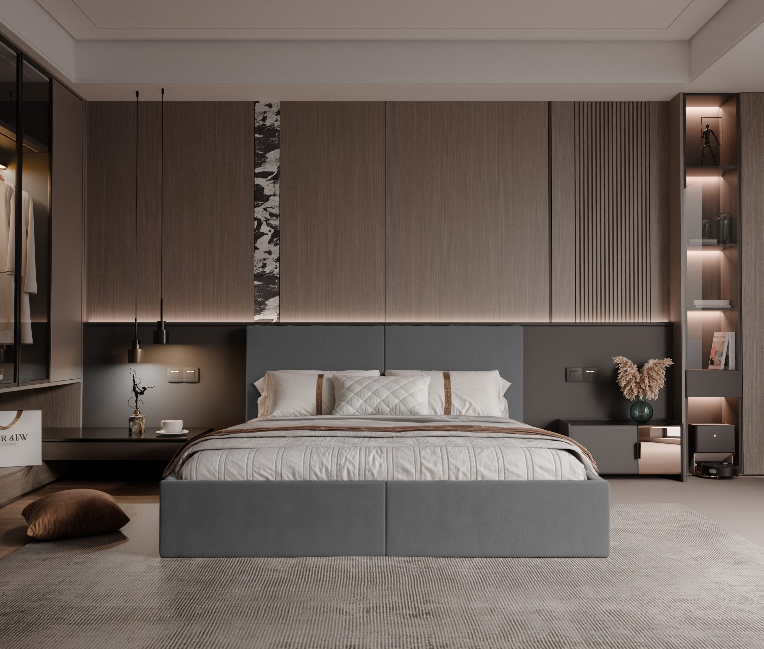 Łóżko tapicerowane Vizano Slim 160x200 cm – z pojemnikiem, łatwe czyszczenie
