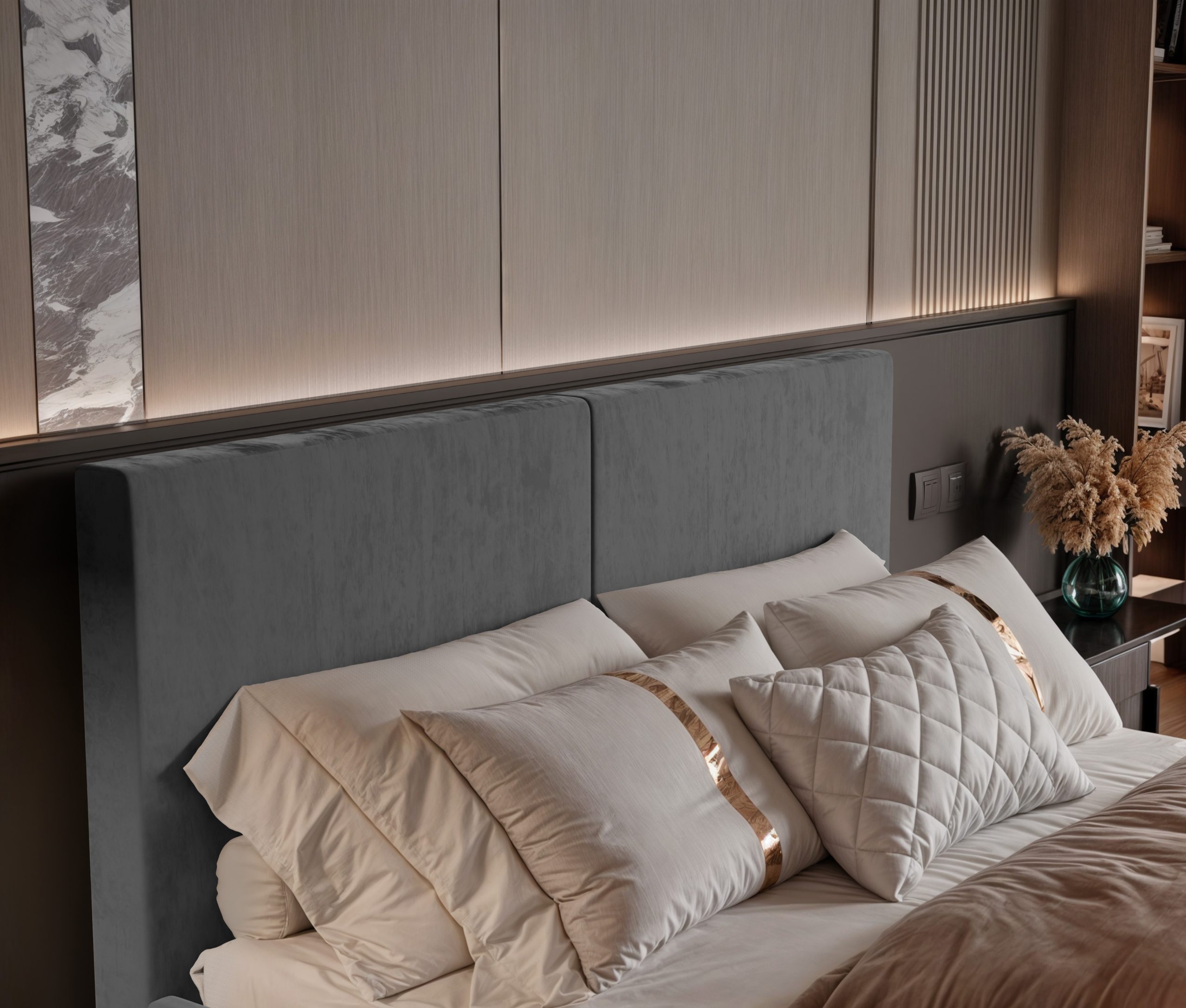 Łóżko tapicerowane Vizano Slim 160x200 cm – z pojemnikiem, łatwe czyszczenie