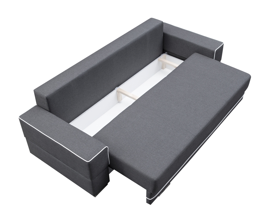 Sofa tapicerowana rozkładana z lamówkami 251 cm Manta A