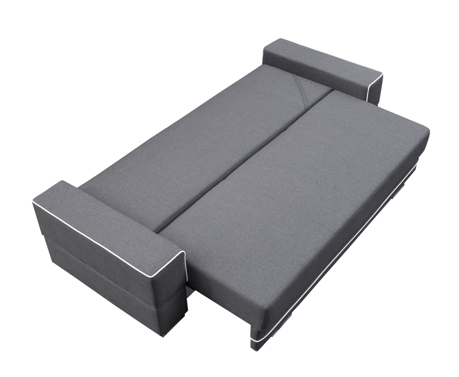 Sofa tapicerowana rozkładana z lamówkami 251 cm Manta A
