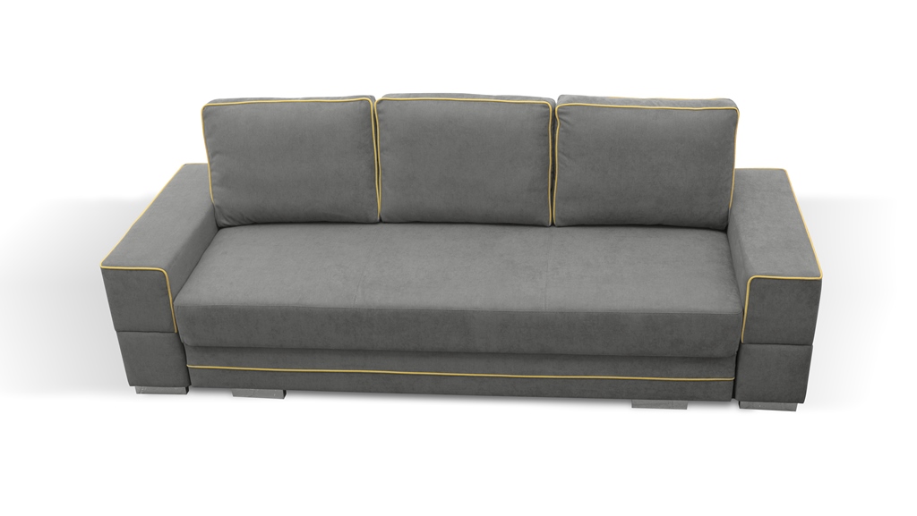 Sofa tapicerowana rozkładana z lamówkami 251 cm Manta A