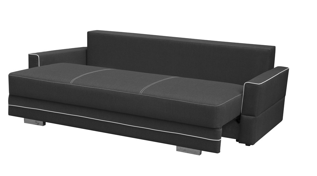 Sofa tapicerowana rozkładana z lamówkami 230 cm Manta B