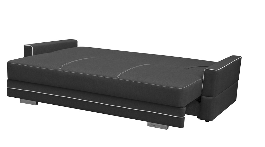 Sofa tapicerowana rozkładana z lamówkami 230 cm Manta B