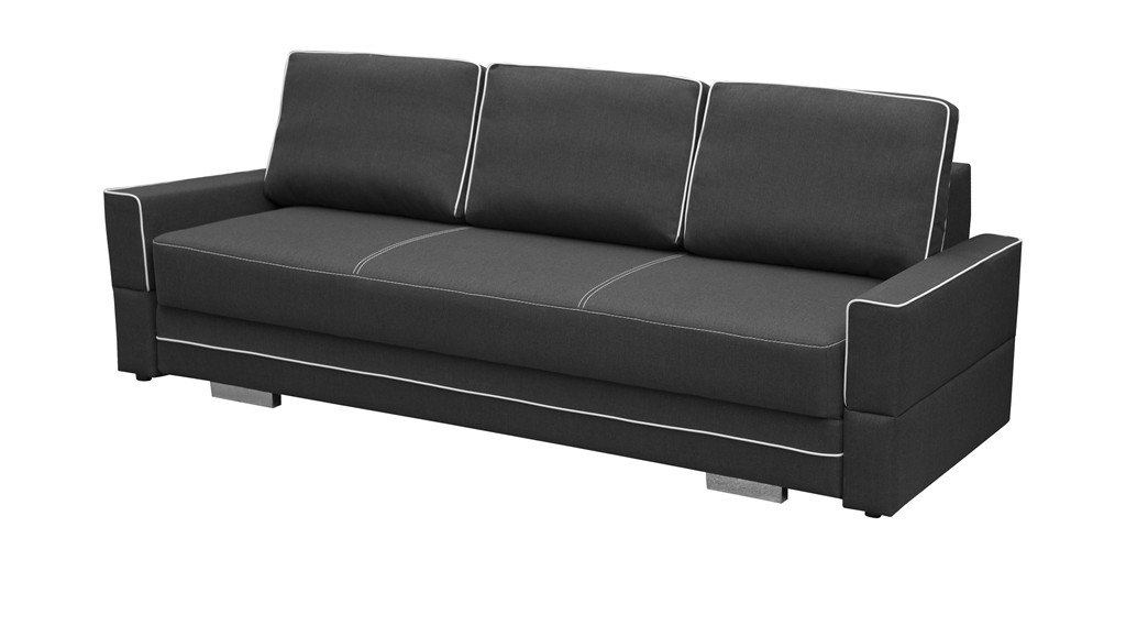 Sofa tapicerowana rozkładana z lamówkami 230 cm Manta B