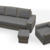 Sofa tapicerowana rozkładana z lamówkami 251 cm Manta A