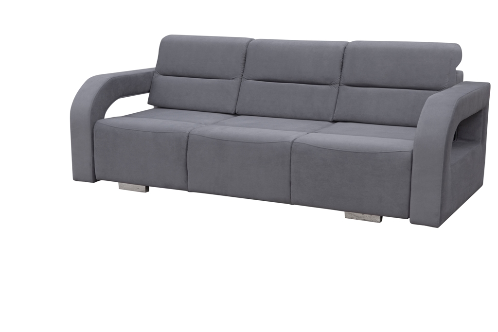 Sofa tapicerowana rozkładana 3 osobowa z pufą Amoro + pufa