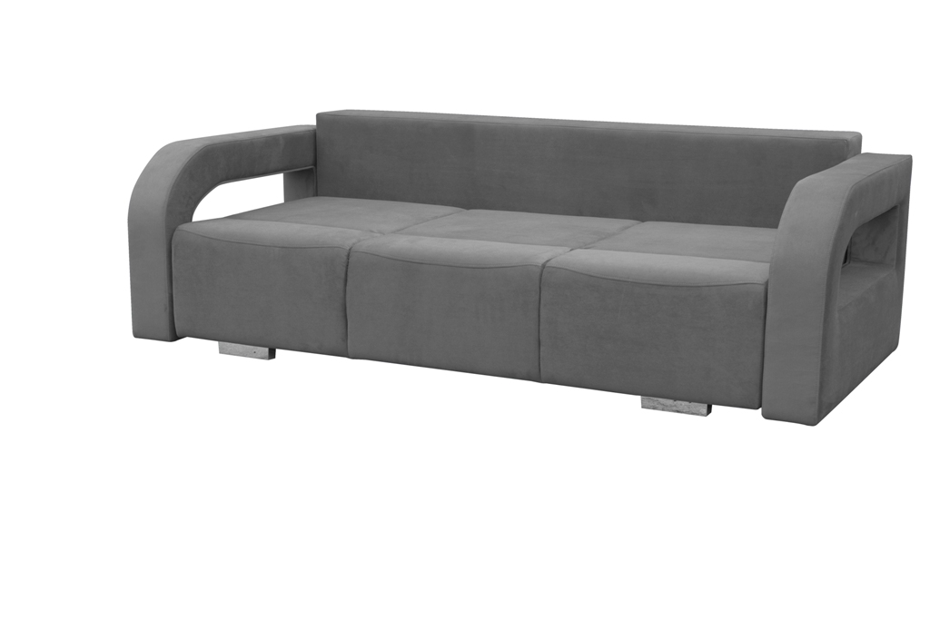 Sofa tapicerowana rozkładana 3 osobowa z pufą Amoro + pufa