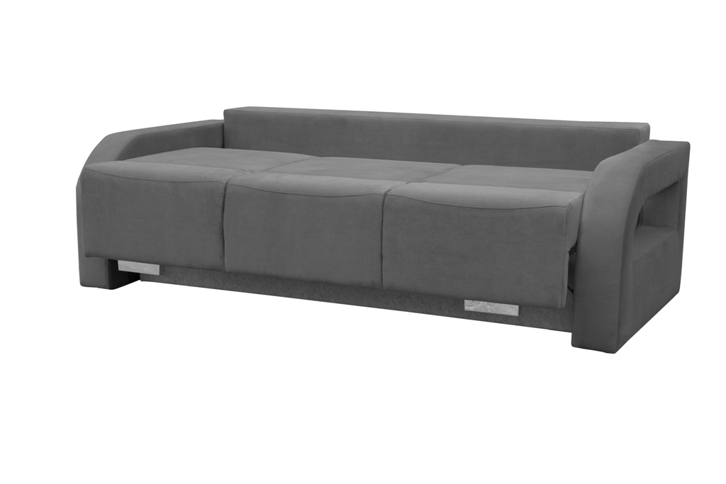 Sofa tapicerowana rozkładana 3 osobowa z pufą Amoro + pufa
