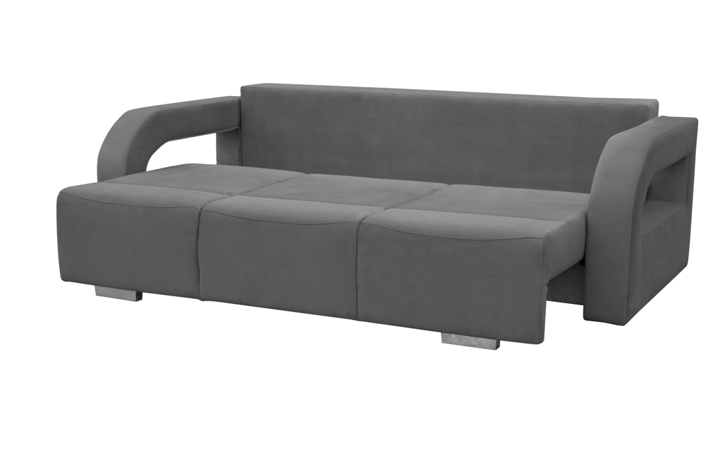 Sofa tapicerowana rozkładana 3 osobowa z pufą Amoro + pufa