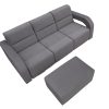Sofa tapicerowana rozkładana 3 osobowa z pufą Amoro + pufa